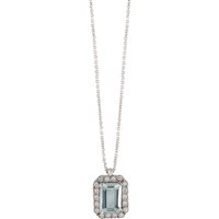 Collana Bliss Donna in Oro bianco Acquamarina 1 Ct 20093041 - 20093041